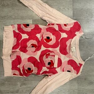 Women's Pink Floral Long-Sleeve Top - Lightweight Casual Shirt